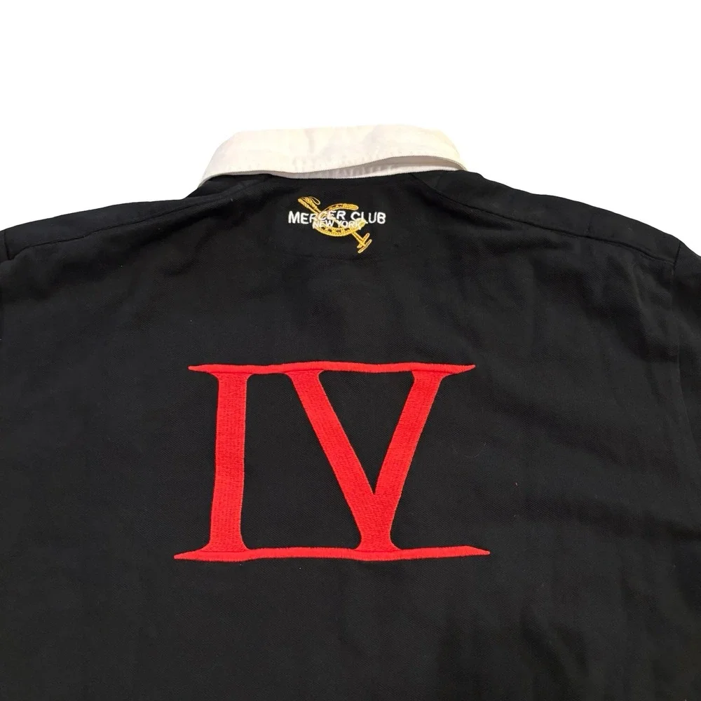 Polo Ralph Lauren Switzerland 08 Winter Cup Snow Polo Rugby Shirt Mens XL‎ Black
